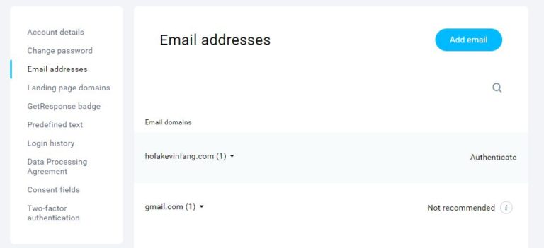 垃圾郵件 getresponse mail 設定