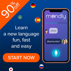 Learn a new language fun, fast and easy! Get 90% off Mondly!