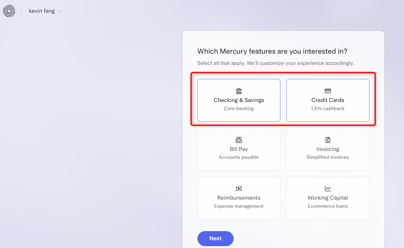 mercury bank開戶 3